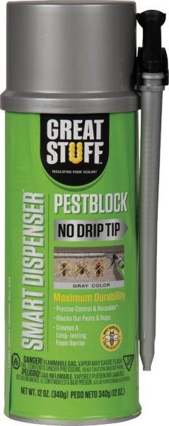 Great Stuff Smart Dispenser 12 Oz. Gray Pestblock Sealant