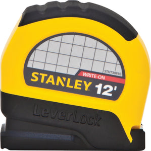 Stanley LeverLock 12 Ft. High-Visibility Tape Measure