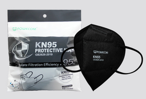 Powecom ® KN95 Face Mask -  10 pack (black)