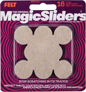 Magic Sliders Oatmeal Self Adhesive Felt Pads - 1 in. - (16-Count)