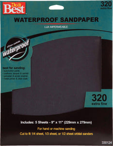 Waterproof Sandpaper Pack 9" x 11"