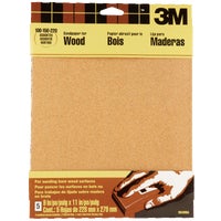 3M Garnet Sandpaper Pack 100, 150, & 220 Grit for Bare Wood - 9" x 11" (5-Pack)