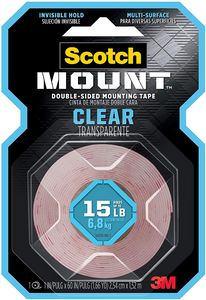 3M Scotch Clear Mounting Tape 1 in. x 60 in.
