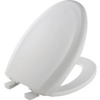 Load image into Gallery viewer, Mayfair Affinity™ Elongated Toilet Seat Closed Front Sweptback Slow-Close - White Plastic
