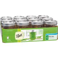 Ball 1 Pint Wide Mouth Can-Or-Freeze Mason Canning Jar (12-Count)