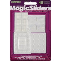Magic Sliders Clear Self-Stick Bumper Value Pack Bumper (48 Pack)
