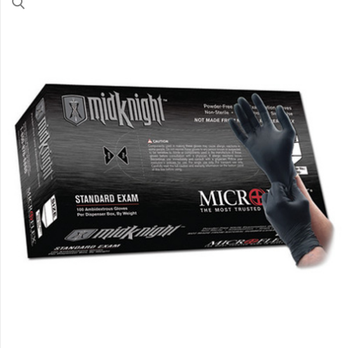 MICROFLEX MidKnight MK-296 Nitrile Gloves - 4.7 mil - 100pk