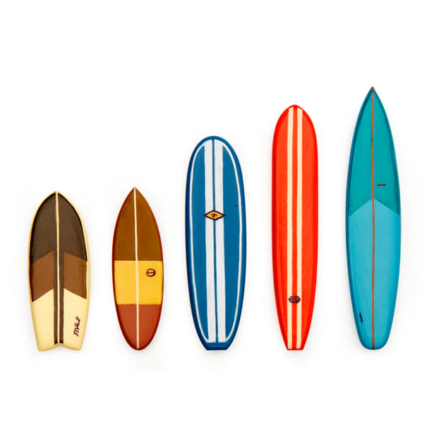 Kikkerland Surfboard Magnets - Set of 5