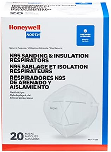 Honeywell RAP-74038 N95 Flatfold Disposable Respirators - 20 Masks