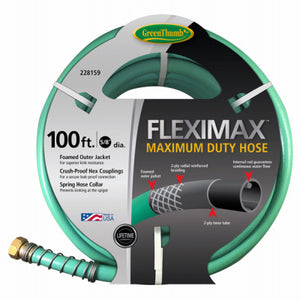 Flexon FlexiMAX Garden Hose  - 5/8" Diameter - Green Thumb Label