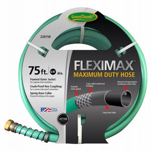 Flexon FlexiMAX Garden Hose  - 5/8" Diameter - Green Thumb Label
